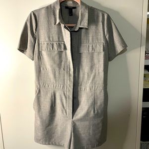 Front button jumpsuit romper.